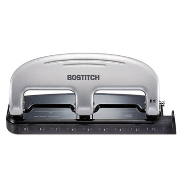 Bostitch® 40-sheet Ez Squeeze Three-hole Punch, 9-32" Holes, Black-silver freeshipping - TVN Wholesale